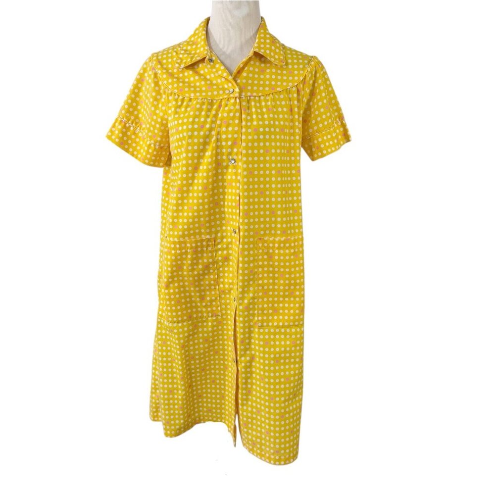 Sears Cotton Duster Housecoat Sz Small 8-10 Robe … - image 4